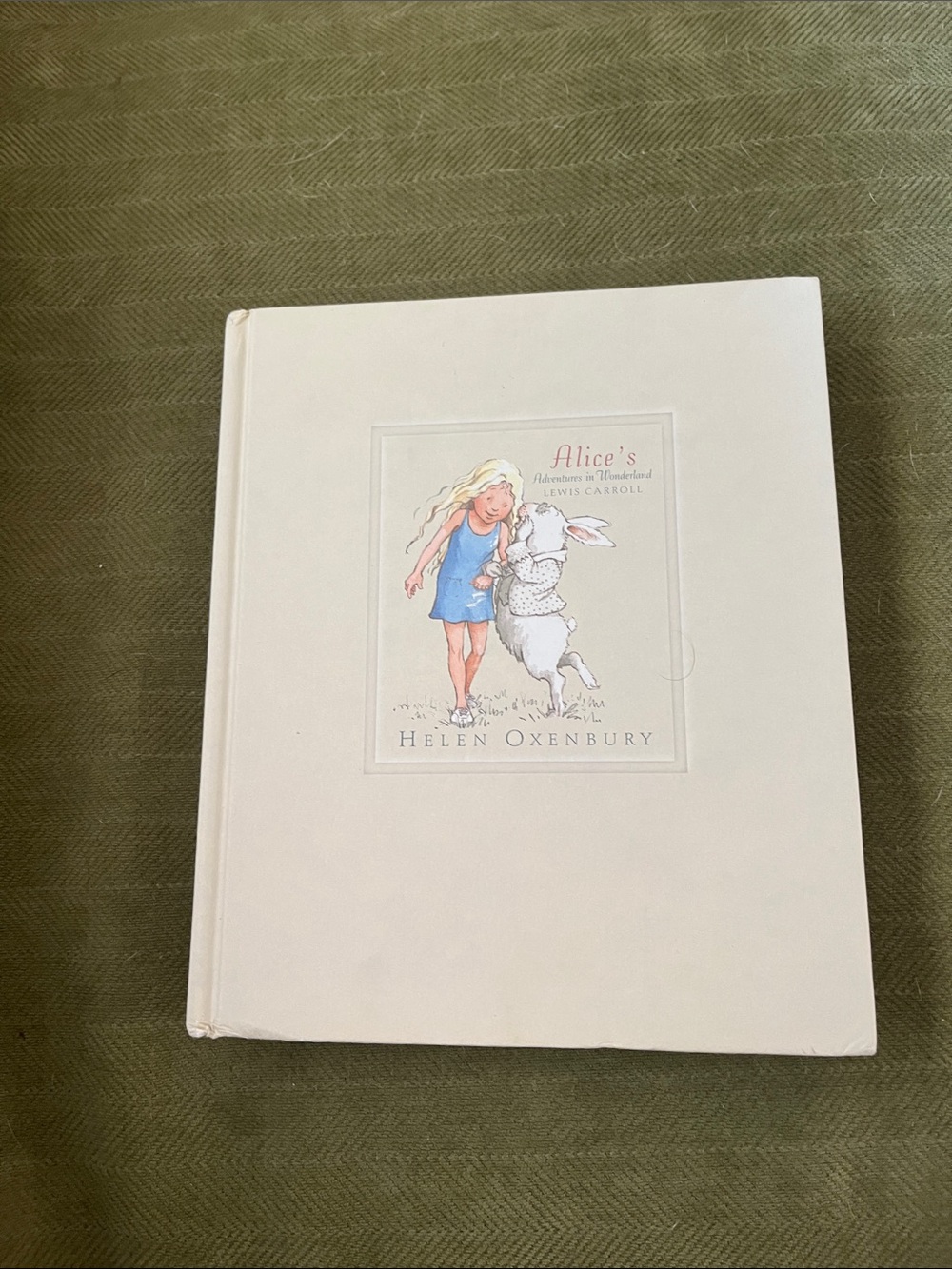 Alice's Adventures Hardcover Book - White Cover with Illustrated Insert
